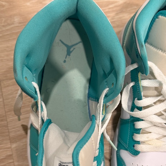 Jordan Teal and White Athletic Shoes - Picture 9 of 12
